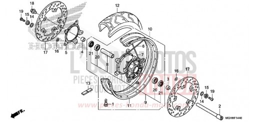 ROUE AVANT VFR1200XDH de 2017